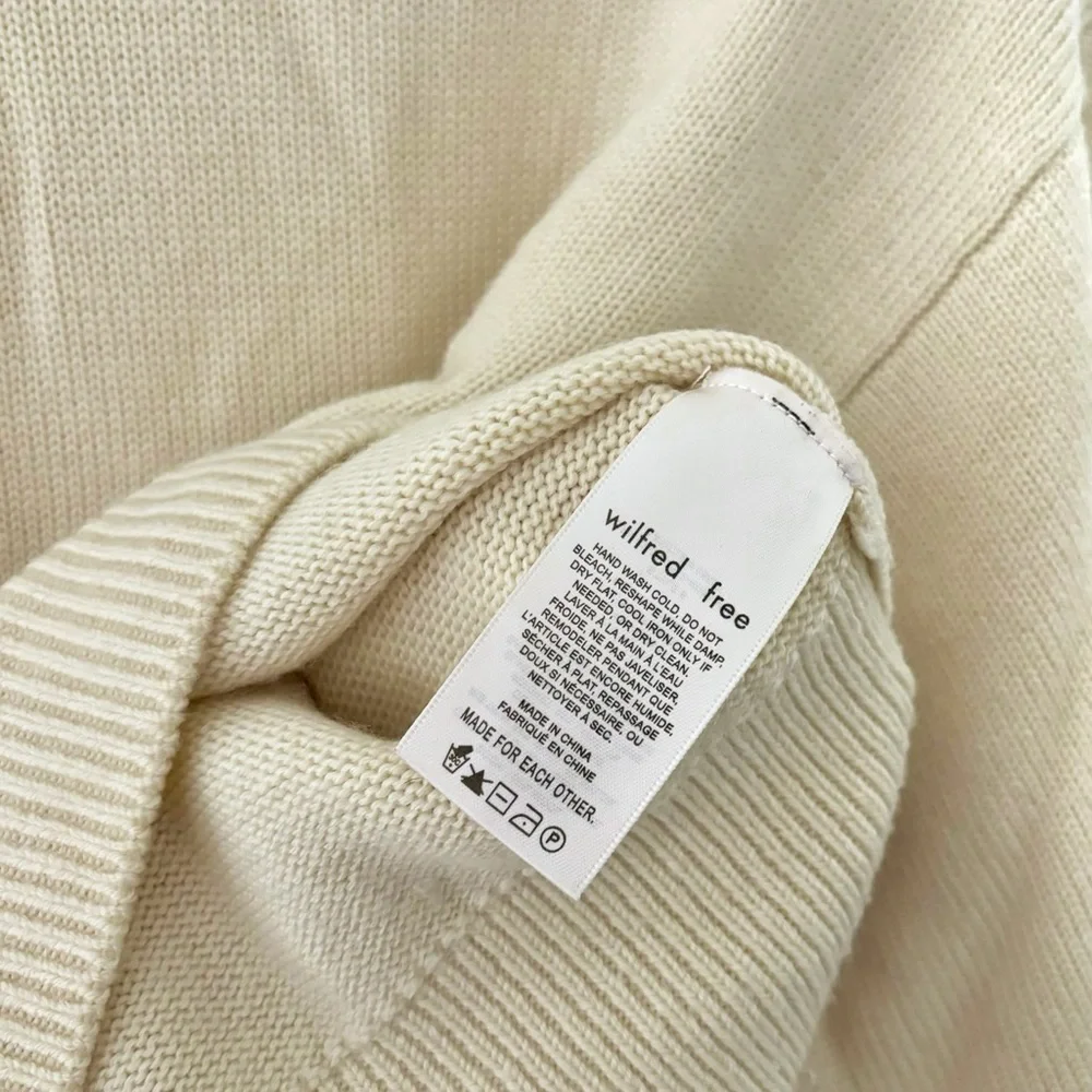 Wilfred Free | Harper Sweater Wool Size XS Ryegrass Yellow Aritzia - Picture 5 of 9